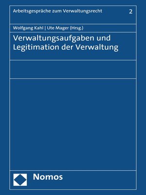 cover image of Verwaltungsaufgaben und Legitimation der Verwaltung